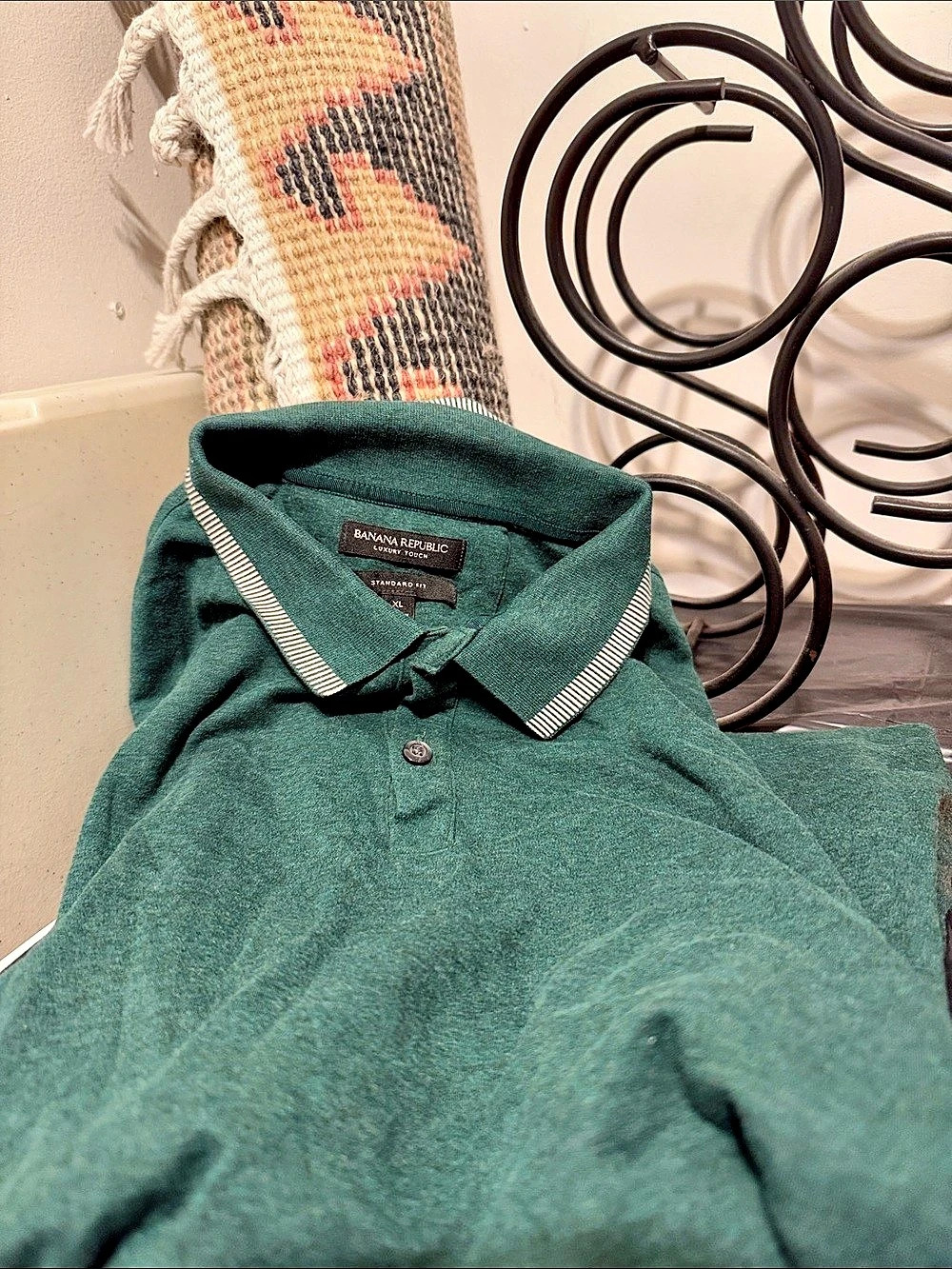 Banana Republic Luxury-Touch Polo Men's Green Polo